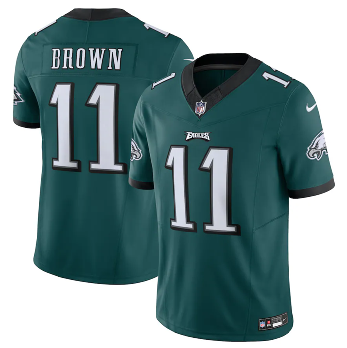 Philadelphia Eagles #11 A.J. Brown Green 2023 F.U.S.E. Vapor Untouchable Limited Stitched Football Jersey